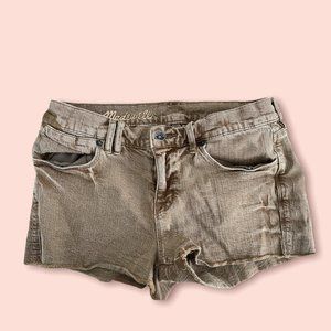 Madewell brown acid wash jean shorts